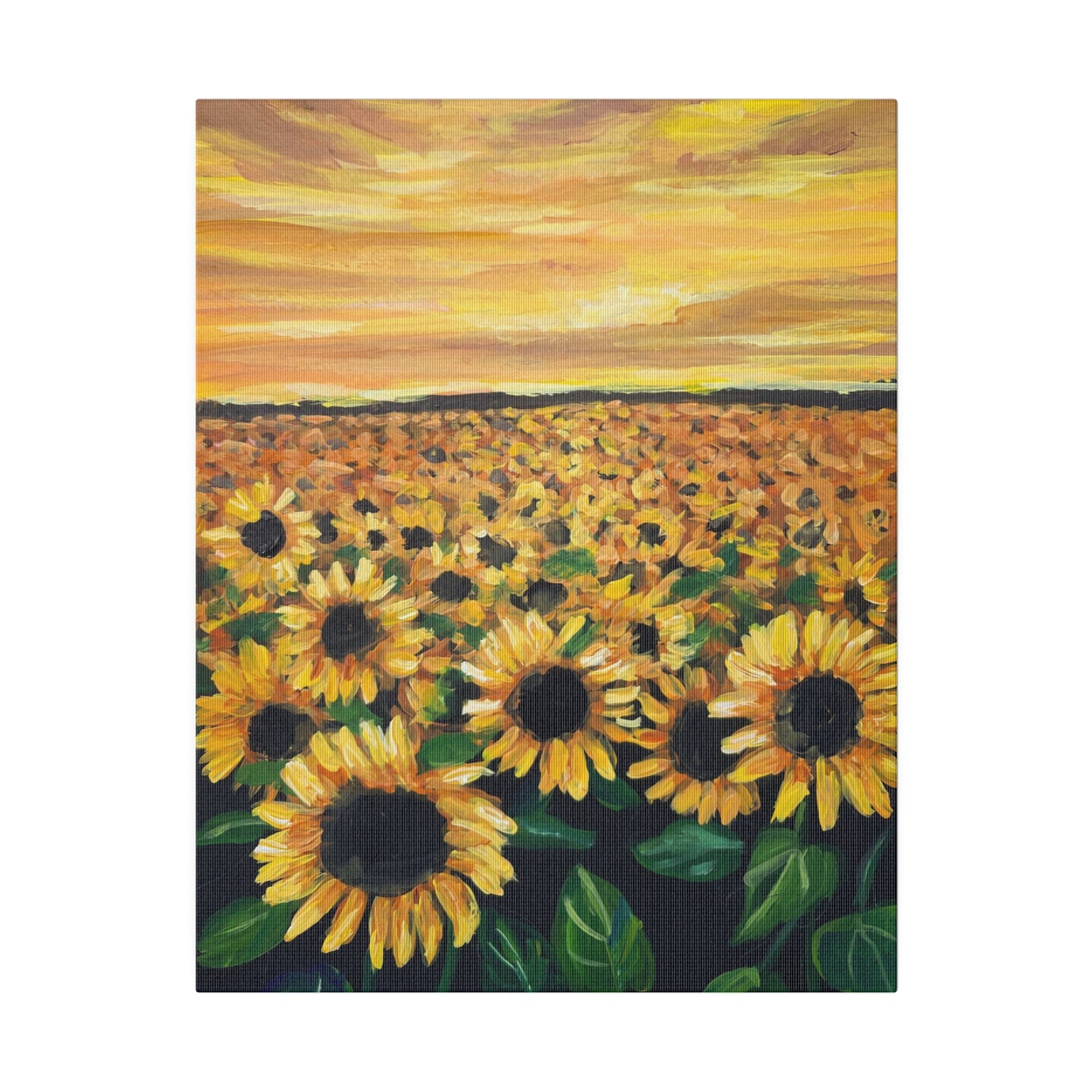 Sunflower Sunset | Matte Canvas, Stretched