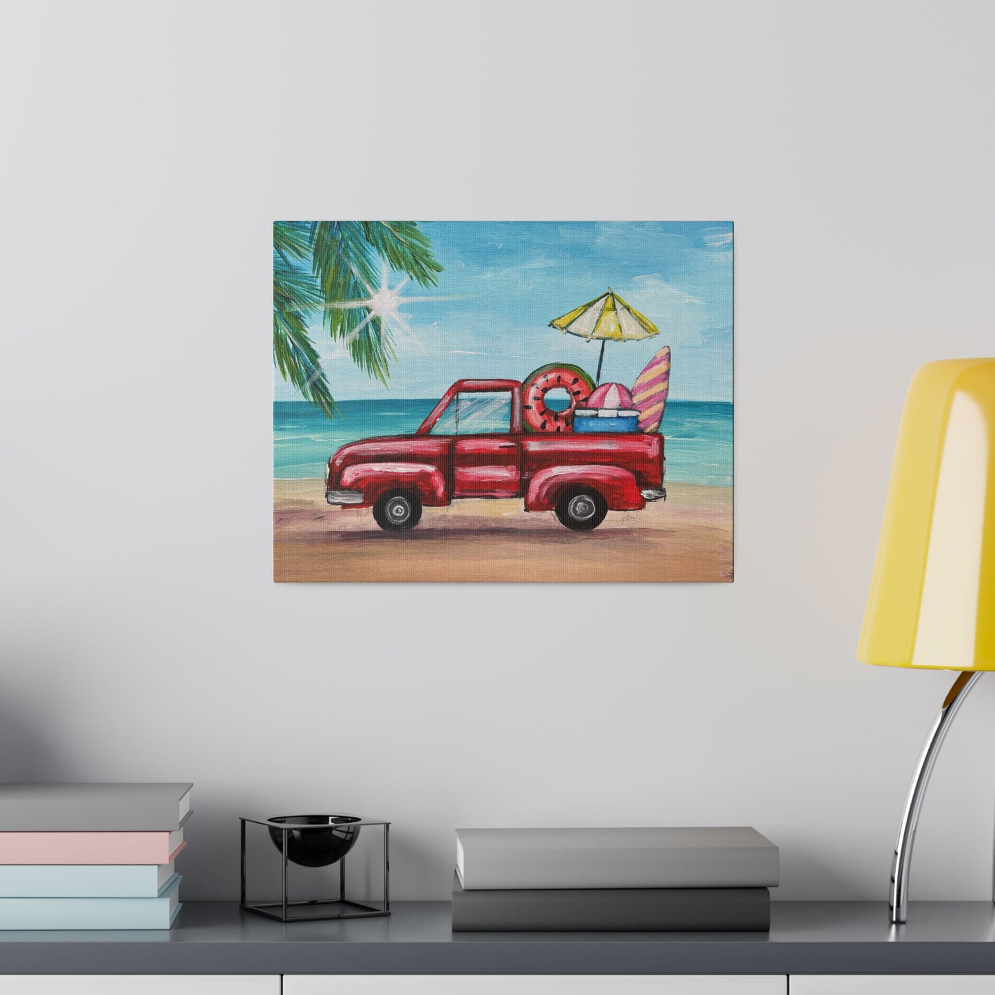 Beach Truck | Matte Canvas, Stretched
