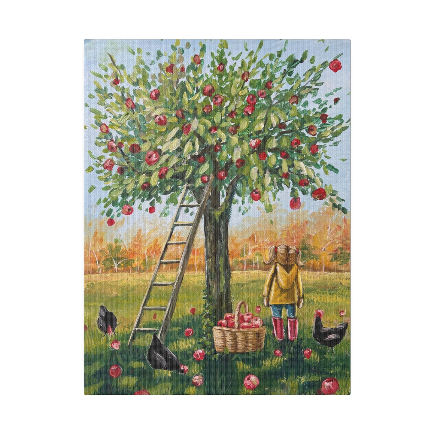 Apple Picking | Matte Canvas, Stretched