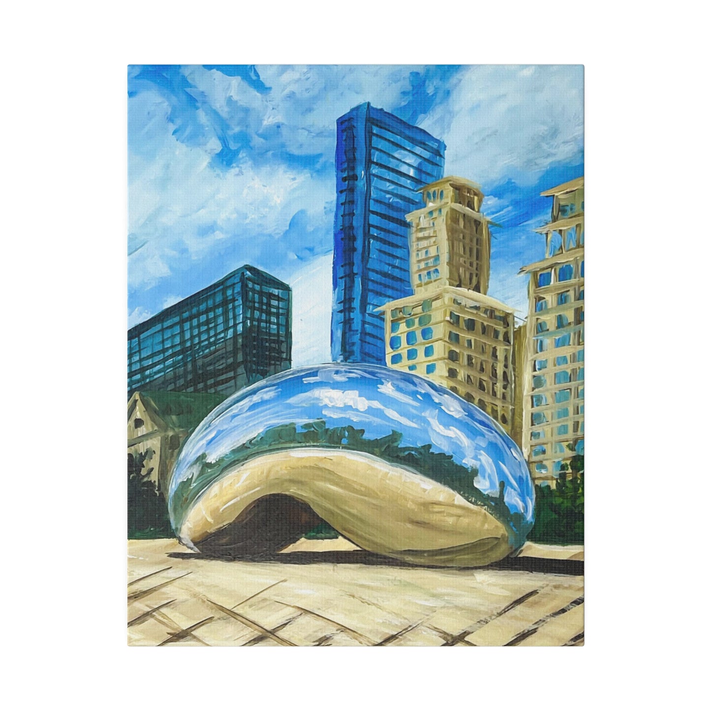 Chicago - The Bean (Cloud Gate) | Matte Canvas, Stretched