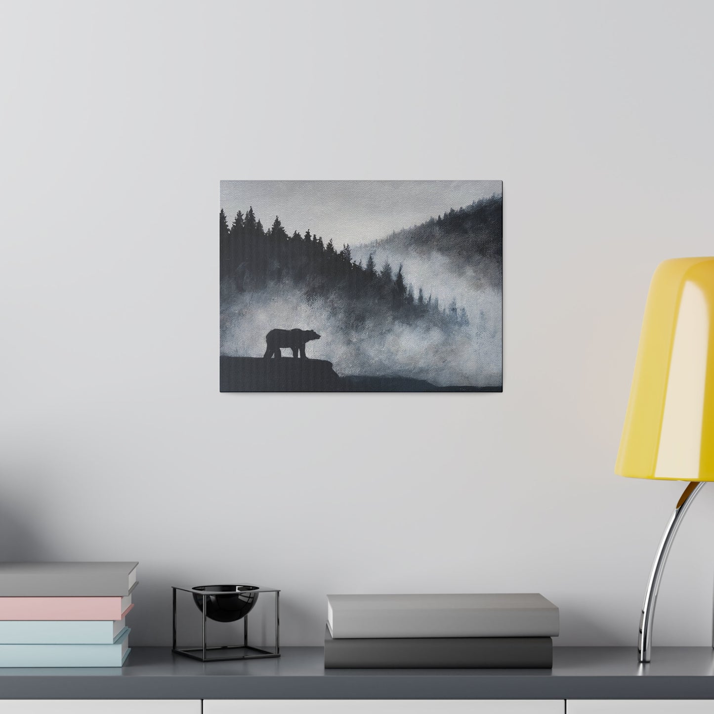 Black and White Bear | Matte Canvas, Stretched