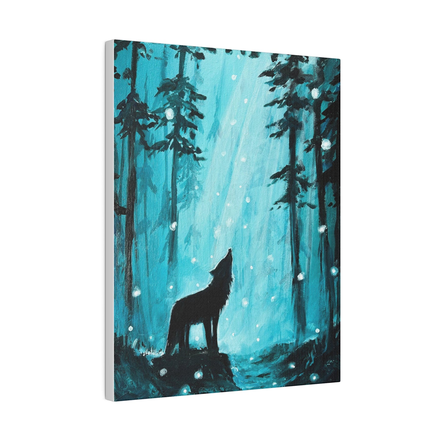 Moonlit Wolf | Matte Canvas, Stretched