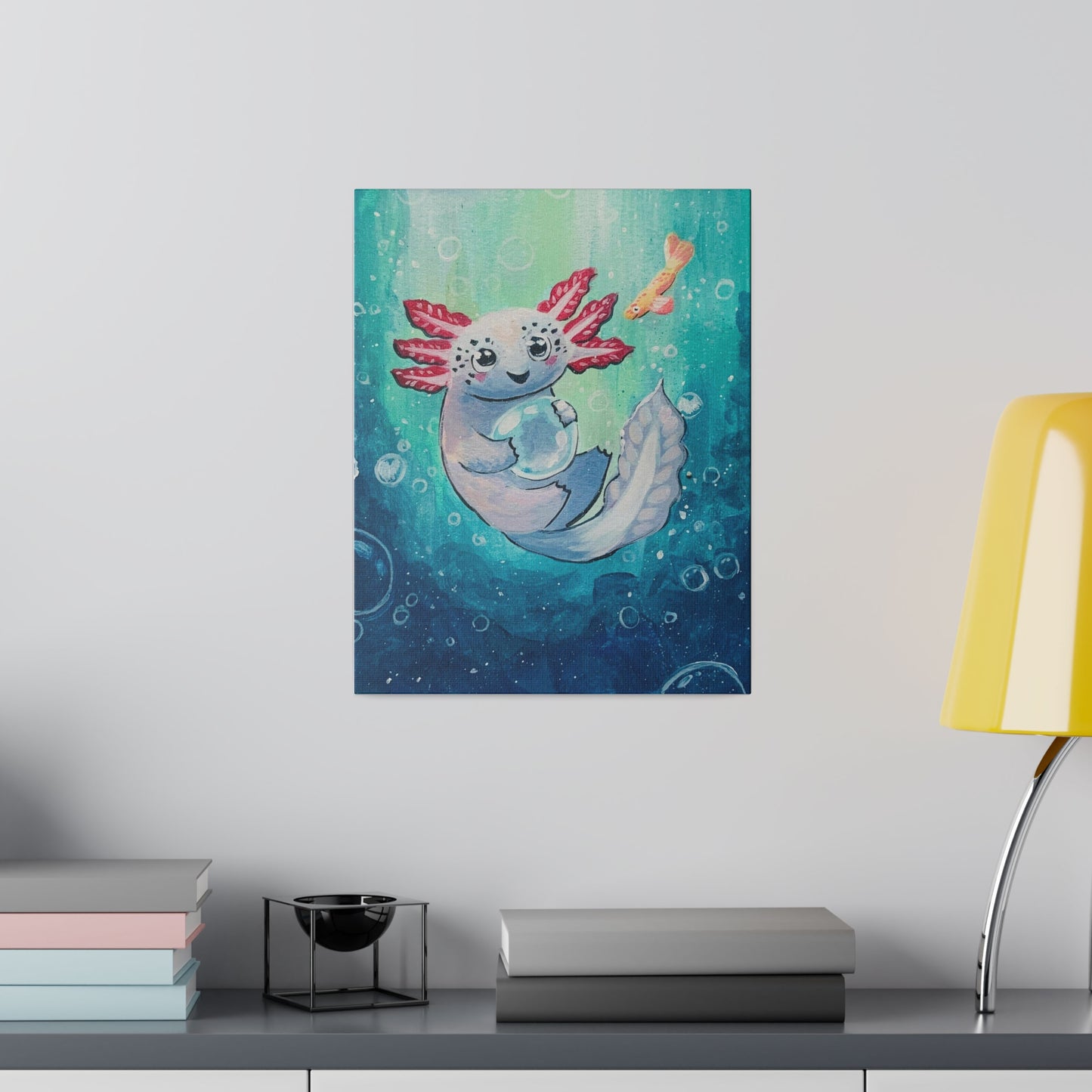 Axolotl | Matte Canvas, Stretched