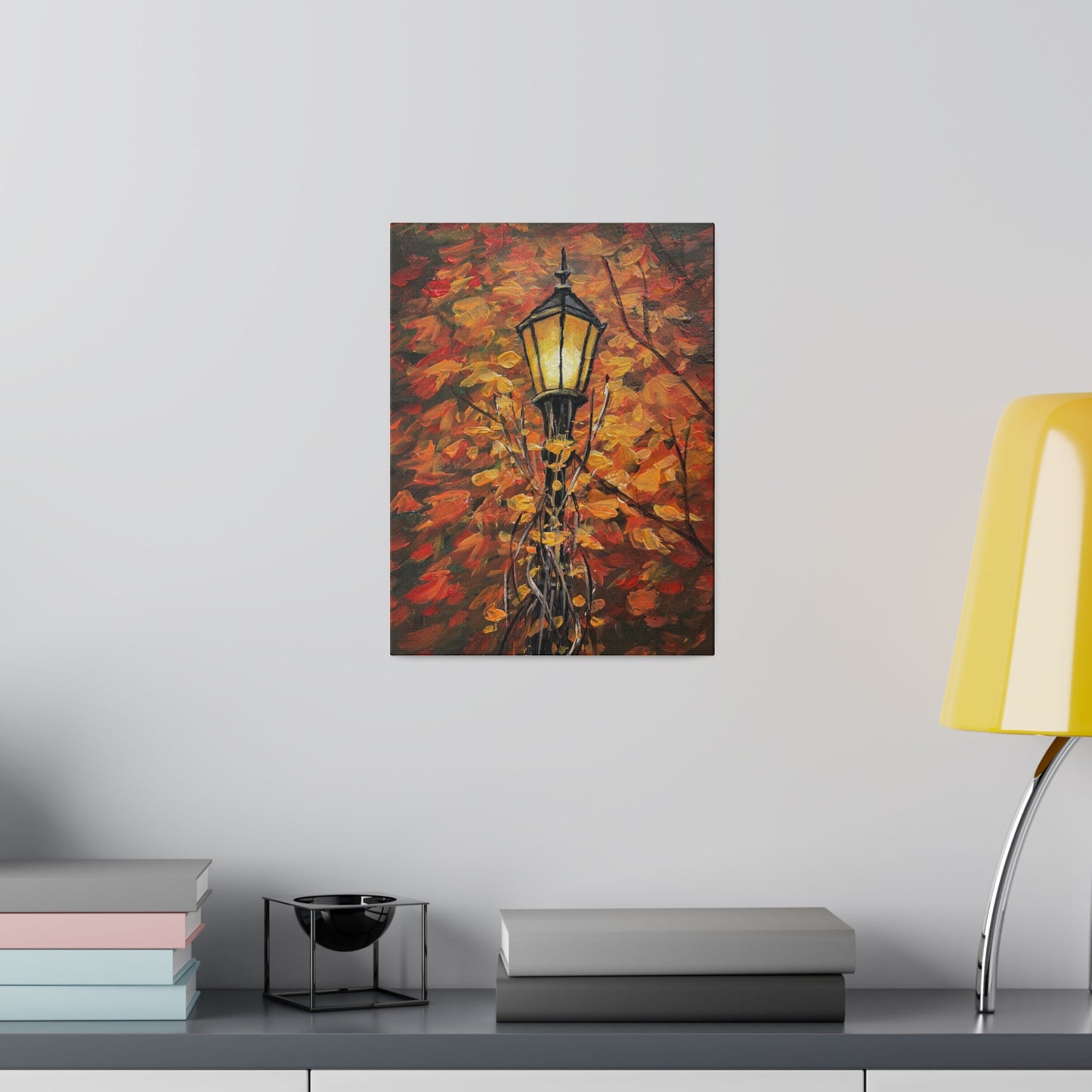Autumn Lamp Post | Matte Canvas, Stretched