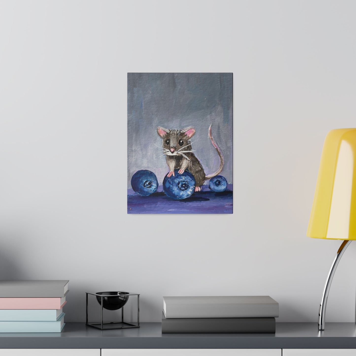 Blueberry Mouse | Matte Canvas, Stretched