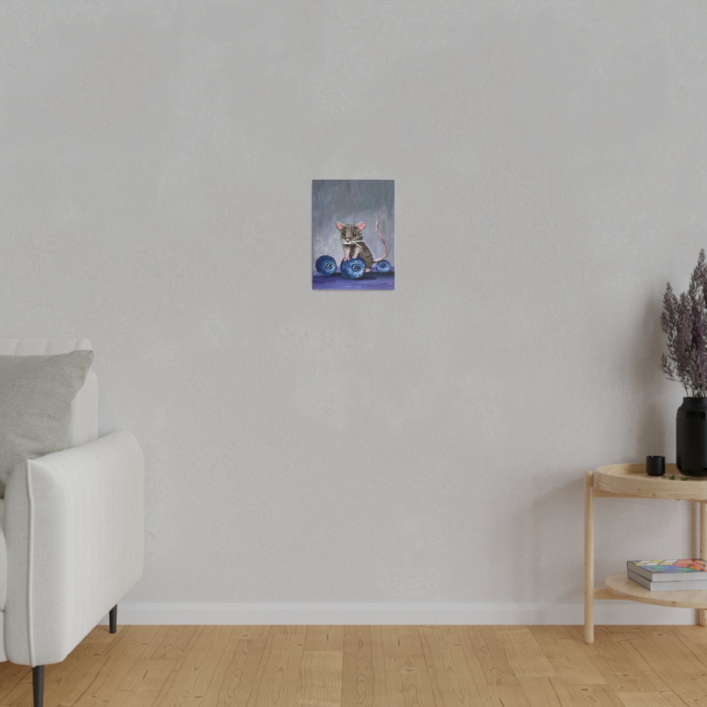 Blueberry Mouse | Matte Canvas, Stretched