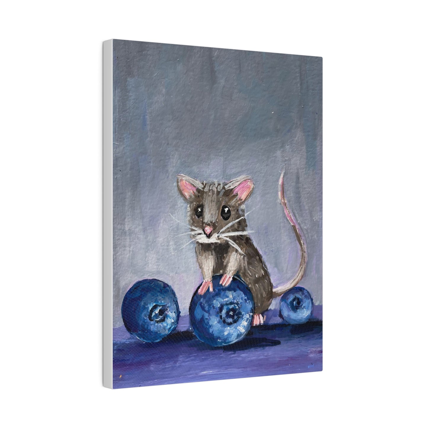 Blueberry Mouse | Matte Canvas, Stretched