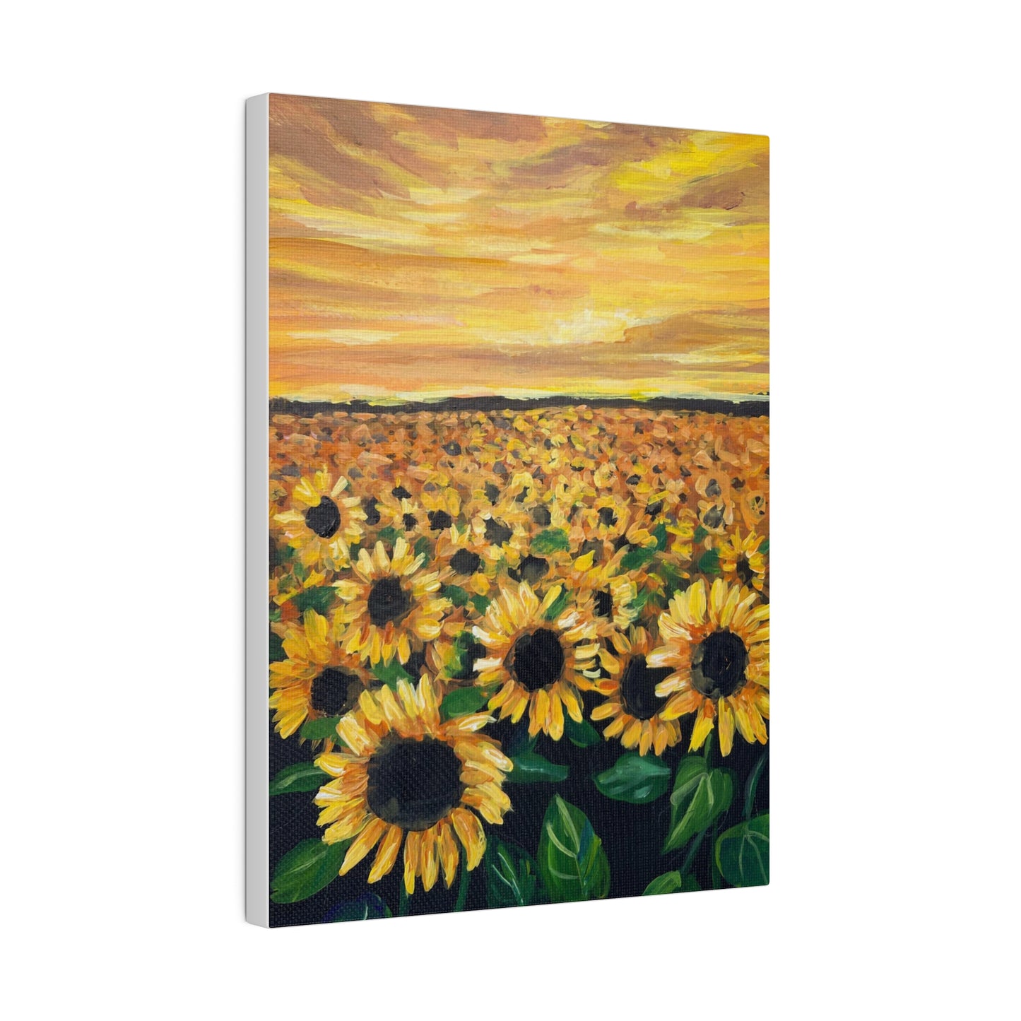 Sunflower Sunset | Matte Canvas, Stretched