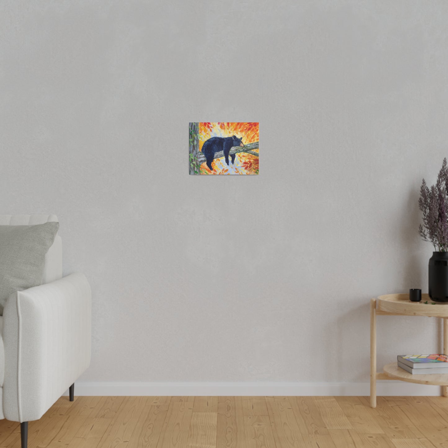Bear Cozy Autumn | Matte Canvas, Stretched