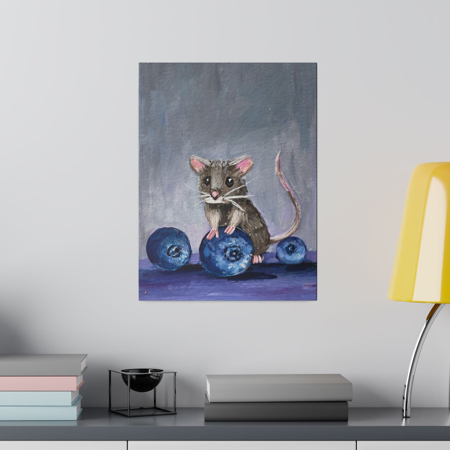 Blueberry Mouse | Matte Canvas, Stretched