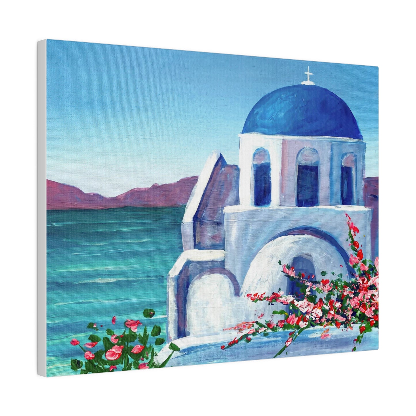 Domes of Santorini - Greece | Matte Canvas, Stretched
