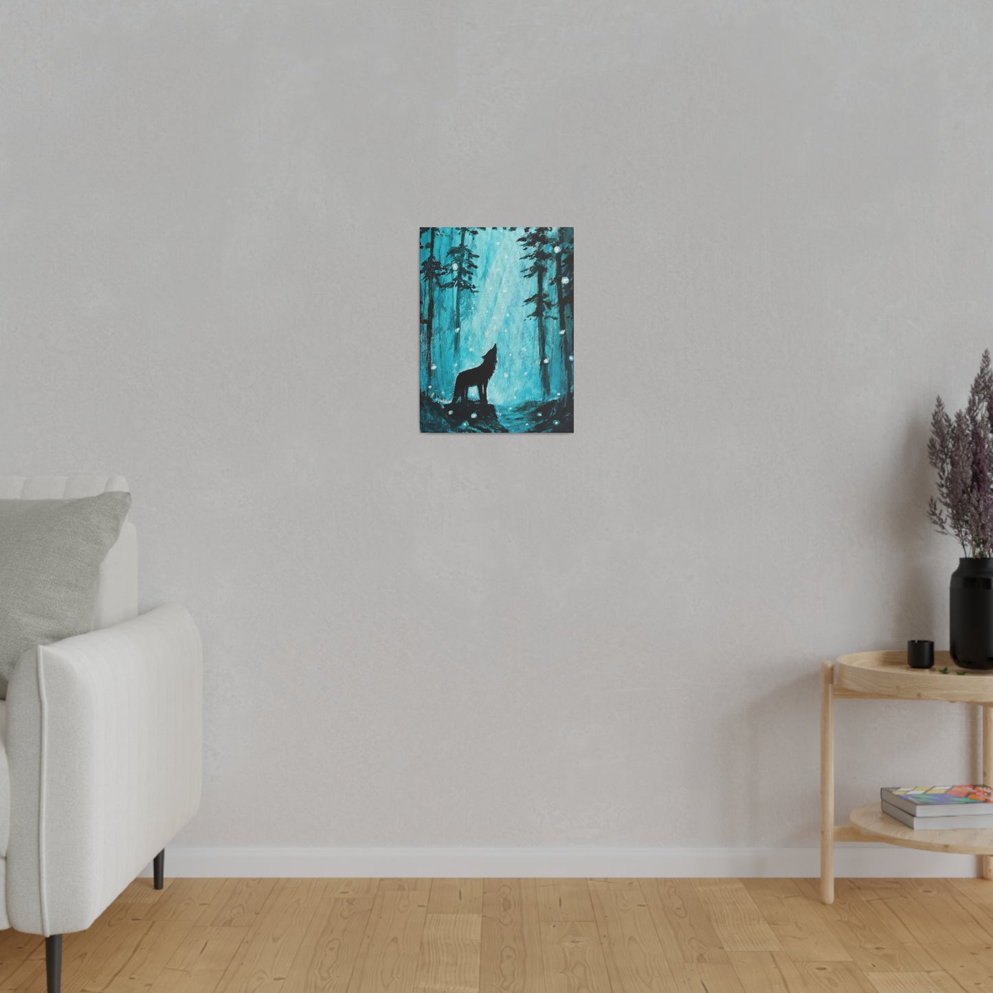 Moonlit Wolf | Matte Canvas, Stretched