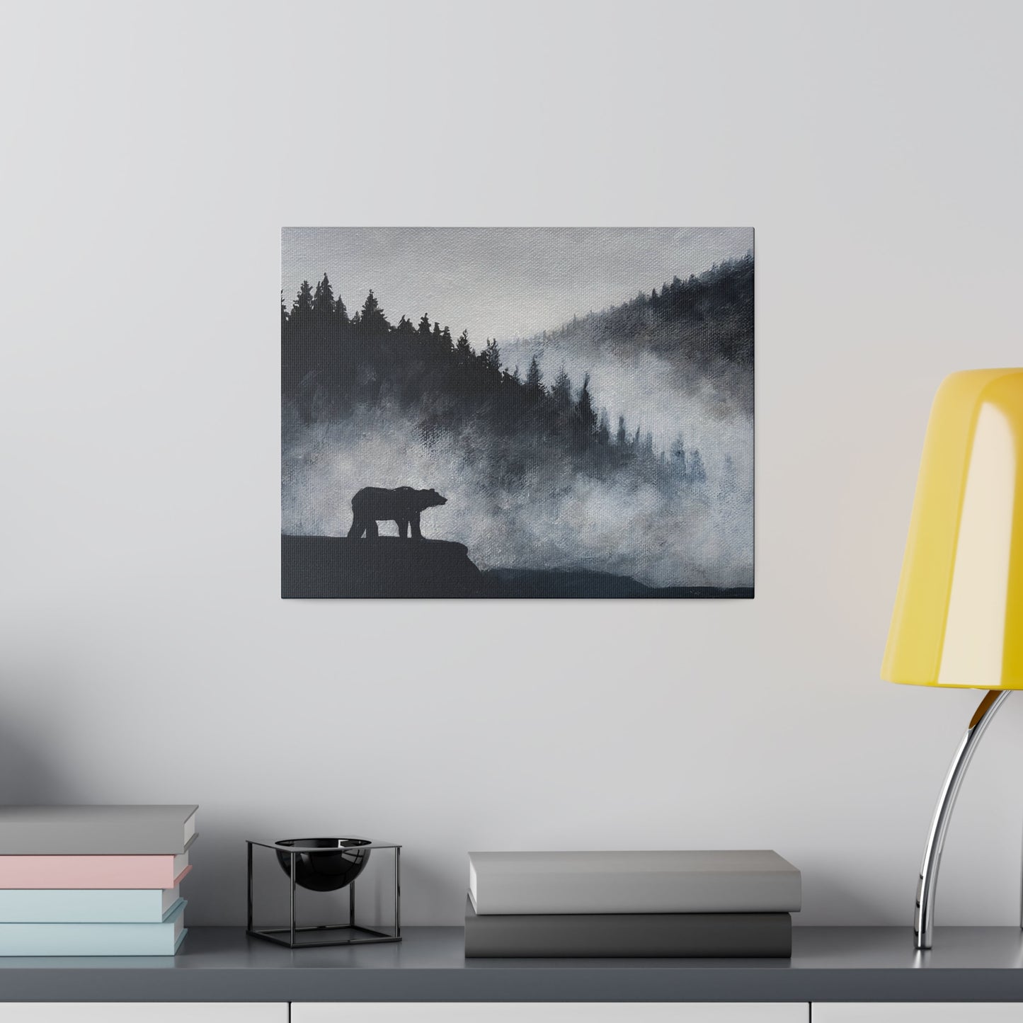 Black and White Bear | Matte Canvas, Stretched