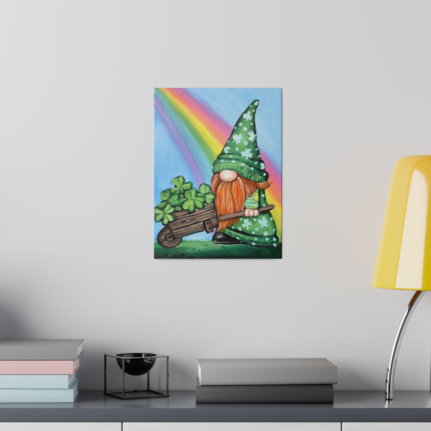 Shamrock Gnome | Matte Canvas, Stretched