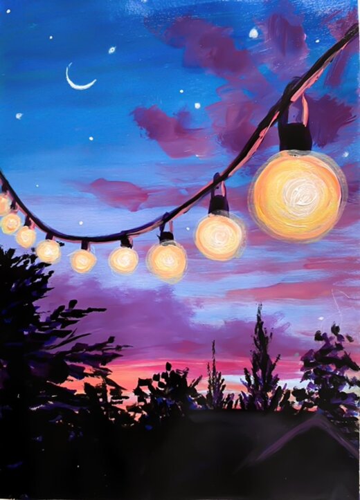 Patio Lights at Night