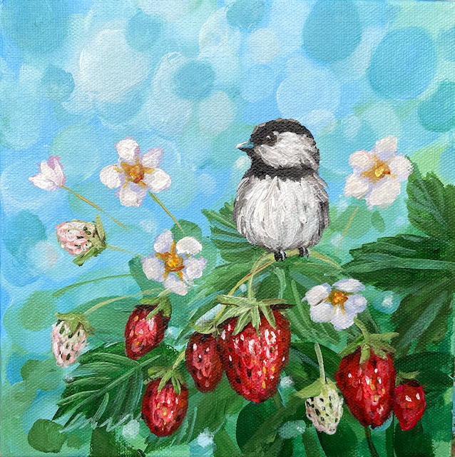 Strawberry Chickadee