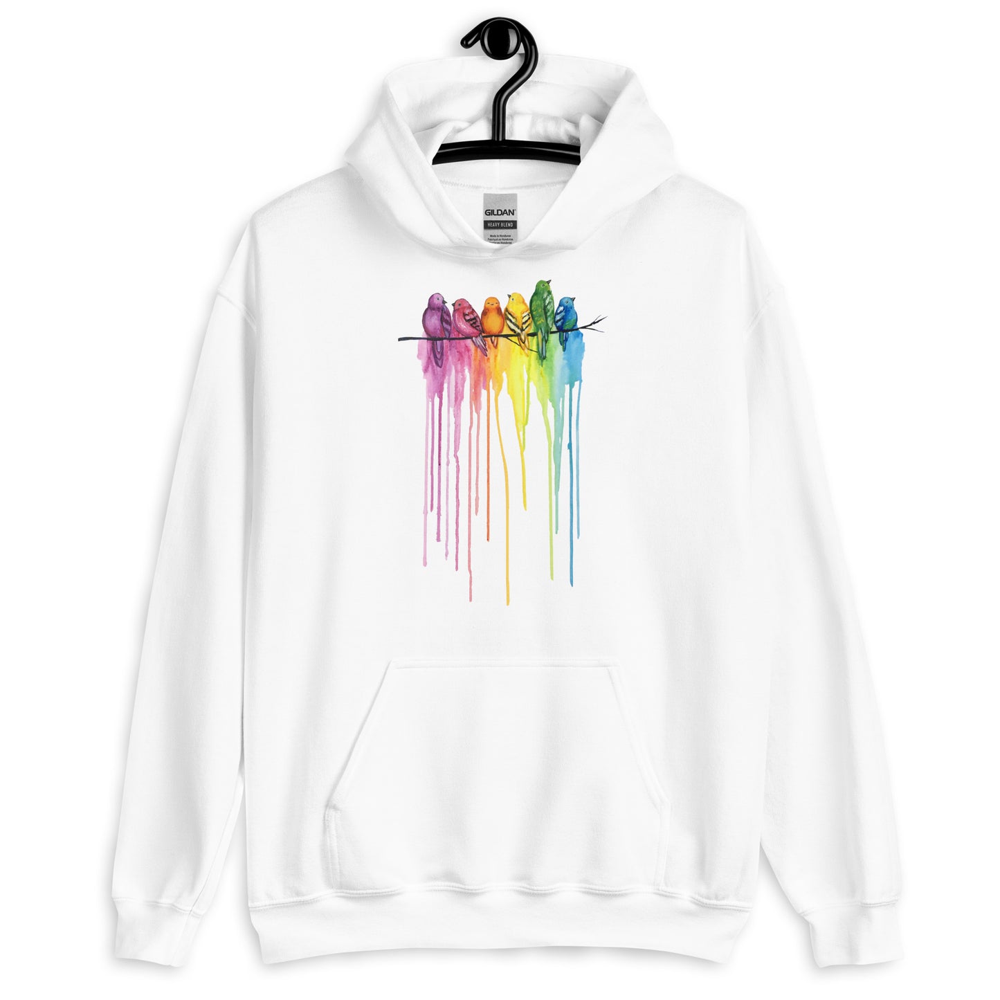 Rainbow Birds Unisex Hoodie