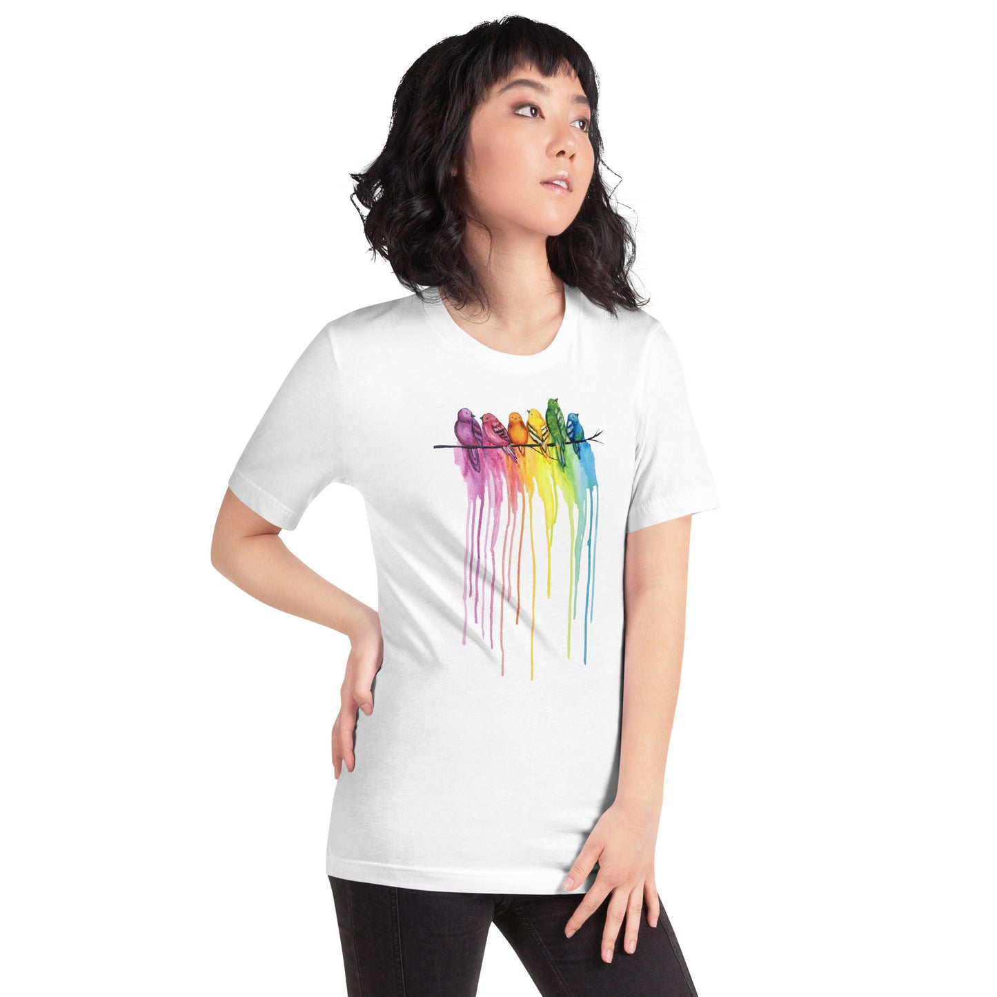 Rainbow Birds Unisex t-shirt