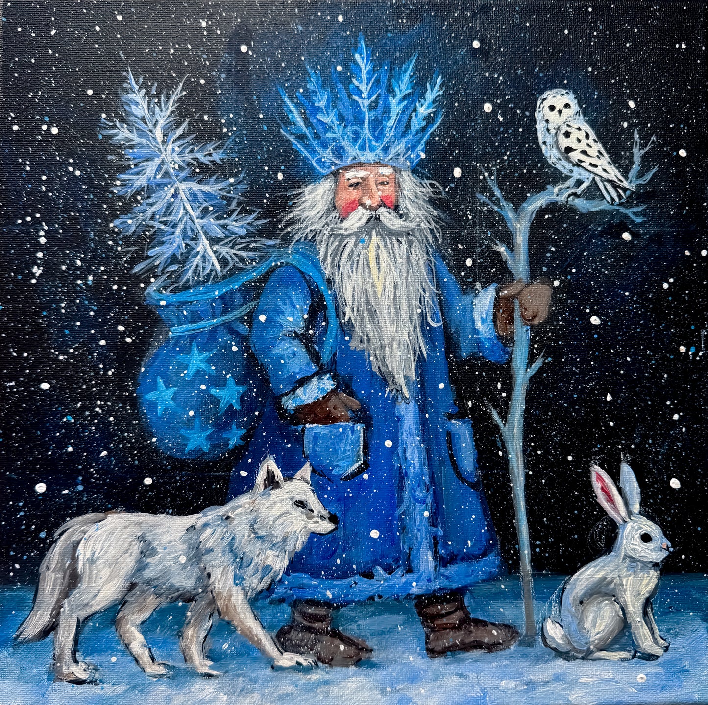 Tip Link - Blue Woodland Santa