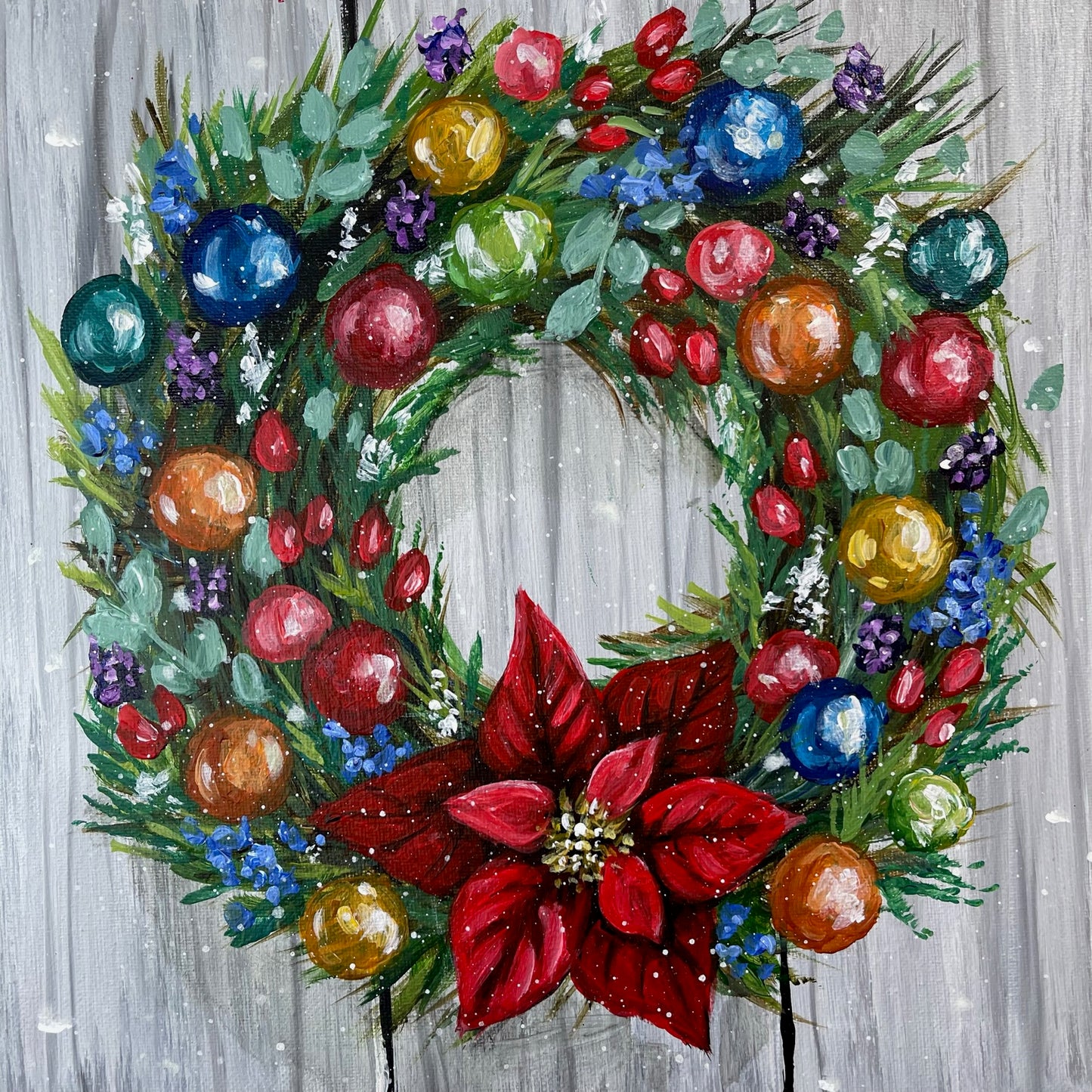 Joyful Poinsettia Wreath