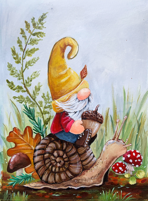 Autumn Snail Gnome