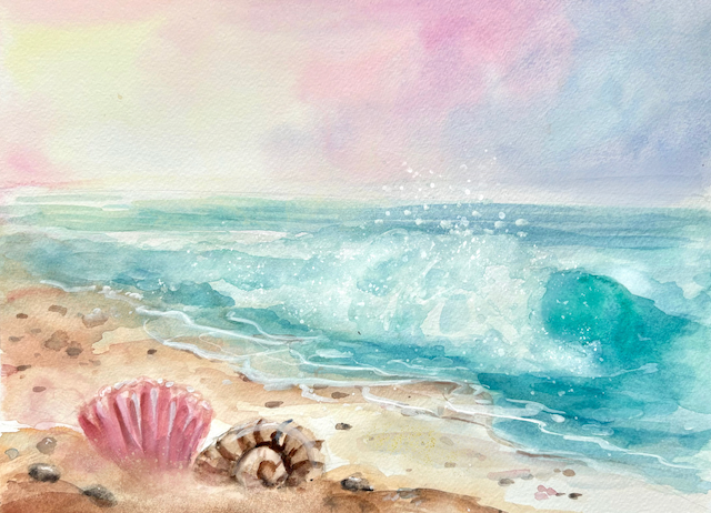 Watercolour Beachy Pastels