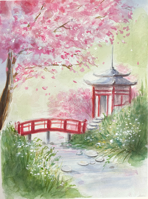 Japanese Garden - Watercolour