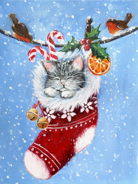 Cozy Christmas Catnap