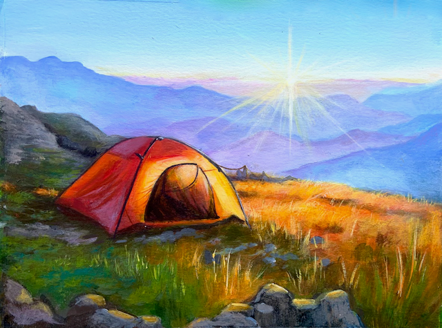 Mountain Camping Sunrise