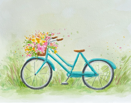 Spring Bike - Watercolour