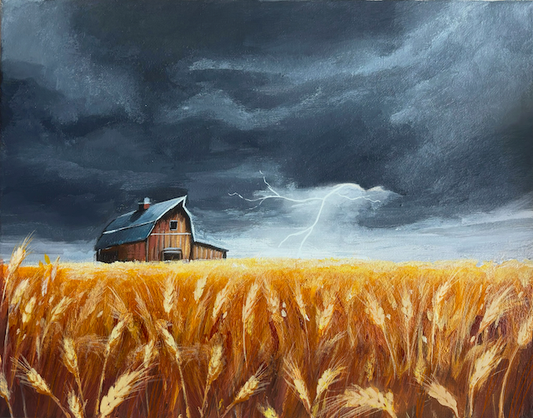 Stormy Prairie Barn