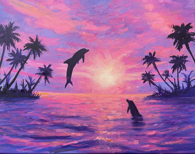 Dolphin Sunset