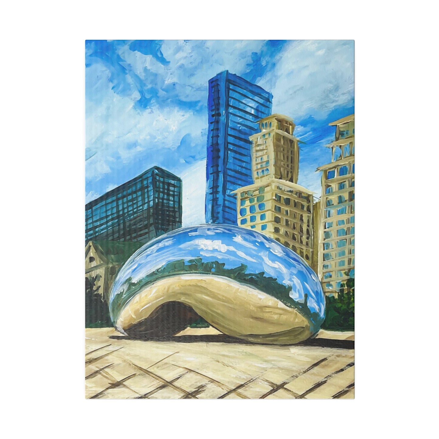 Chicago - The Bean (Cloud Gate) | Matte Canvas, Stretched