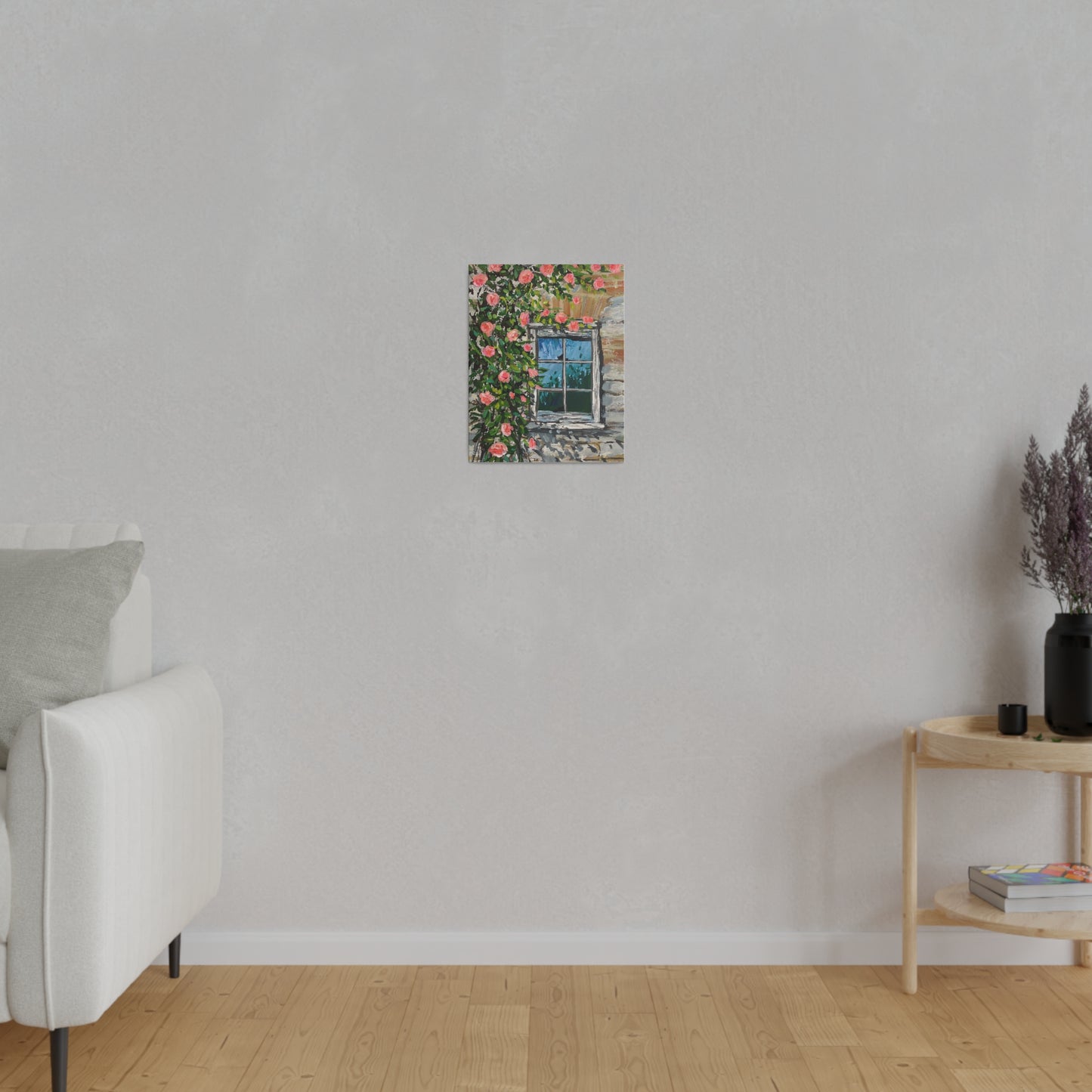 Roses Climbing an Old Wall | Matte Canvas, Stretched
