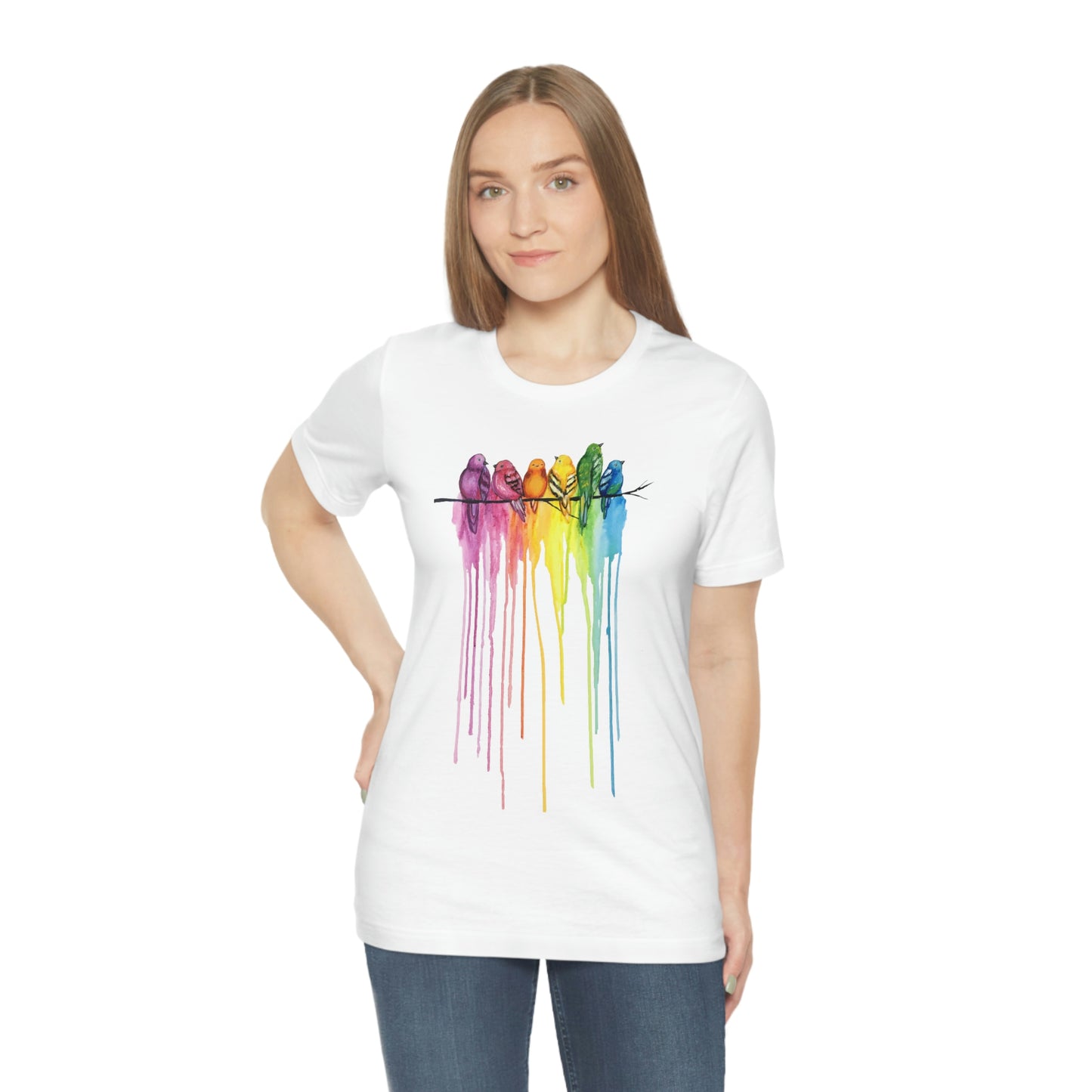 Rainbow Birds | Unisex Jersey Short Sleeve Tee
