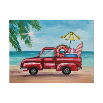 Beach Truck | Matte Canvas, Stretched