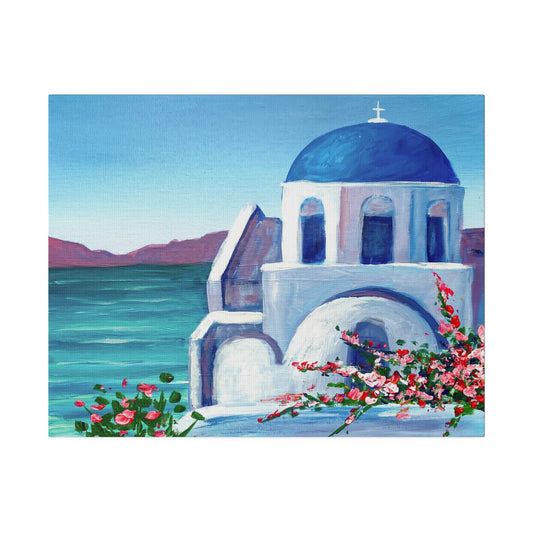 Domes of Santorini - Greece | Matte Canvas, Stretched