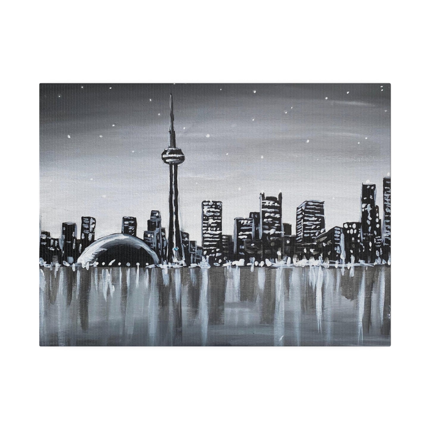 Black and White Toronto | Matte Canvas, Stretched