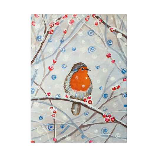 Winter Bird | Matte Canvas, Stretched