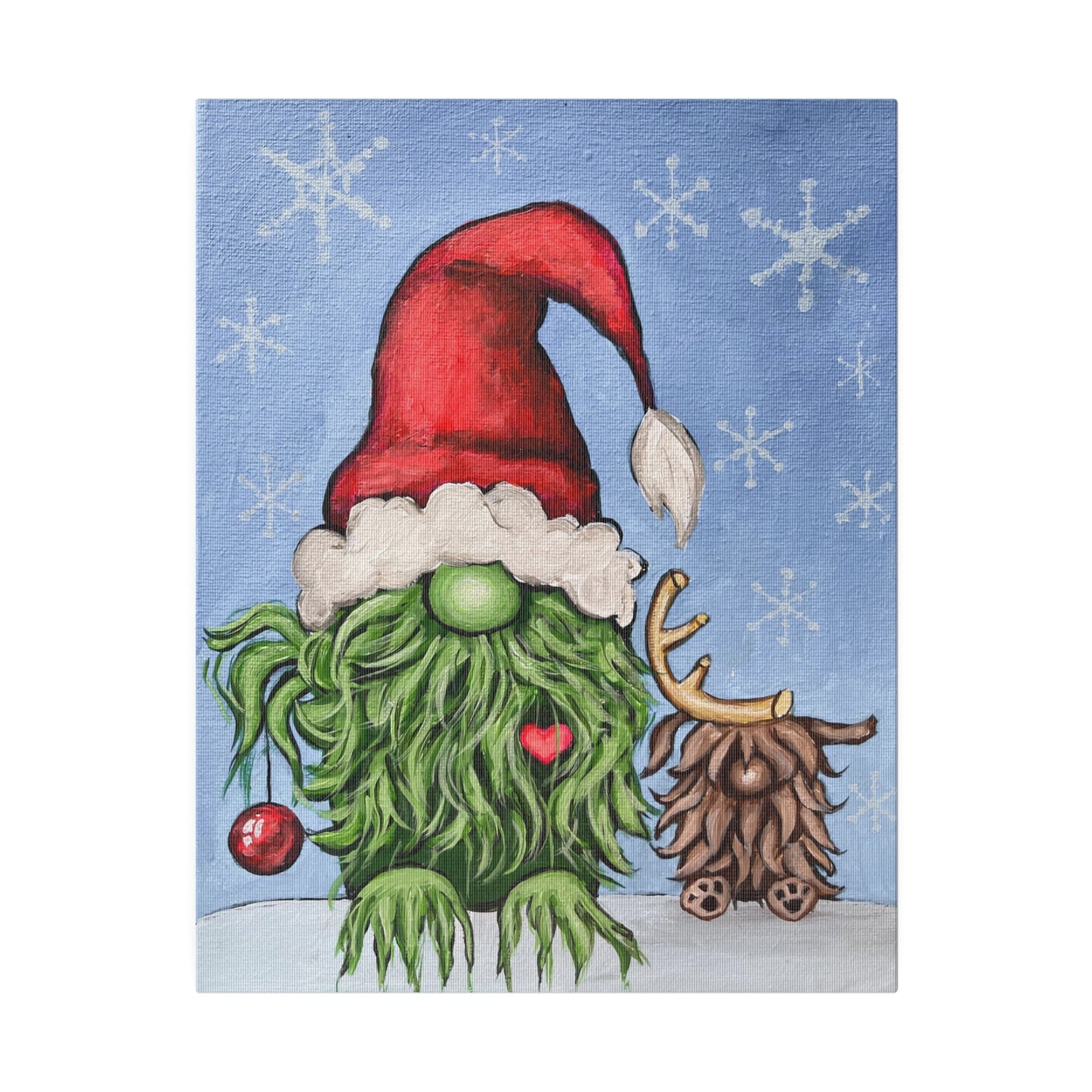 Grinchy Gnome | Matte Canvas, Stretched