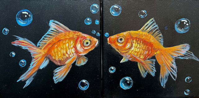Kissing Goldfish