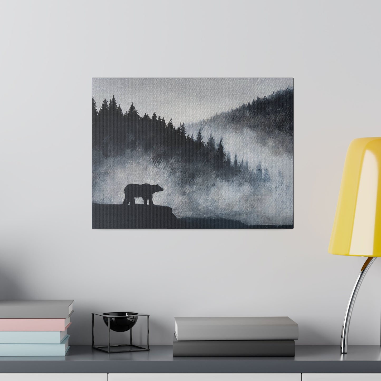 Black and White Bear | Matte Canvas, Stretched