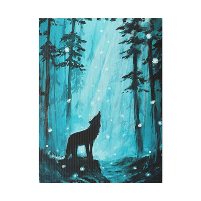 Moonlit Wolf | Matte Canvas, Stretched