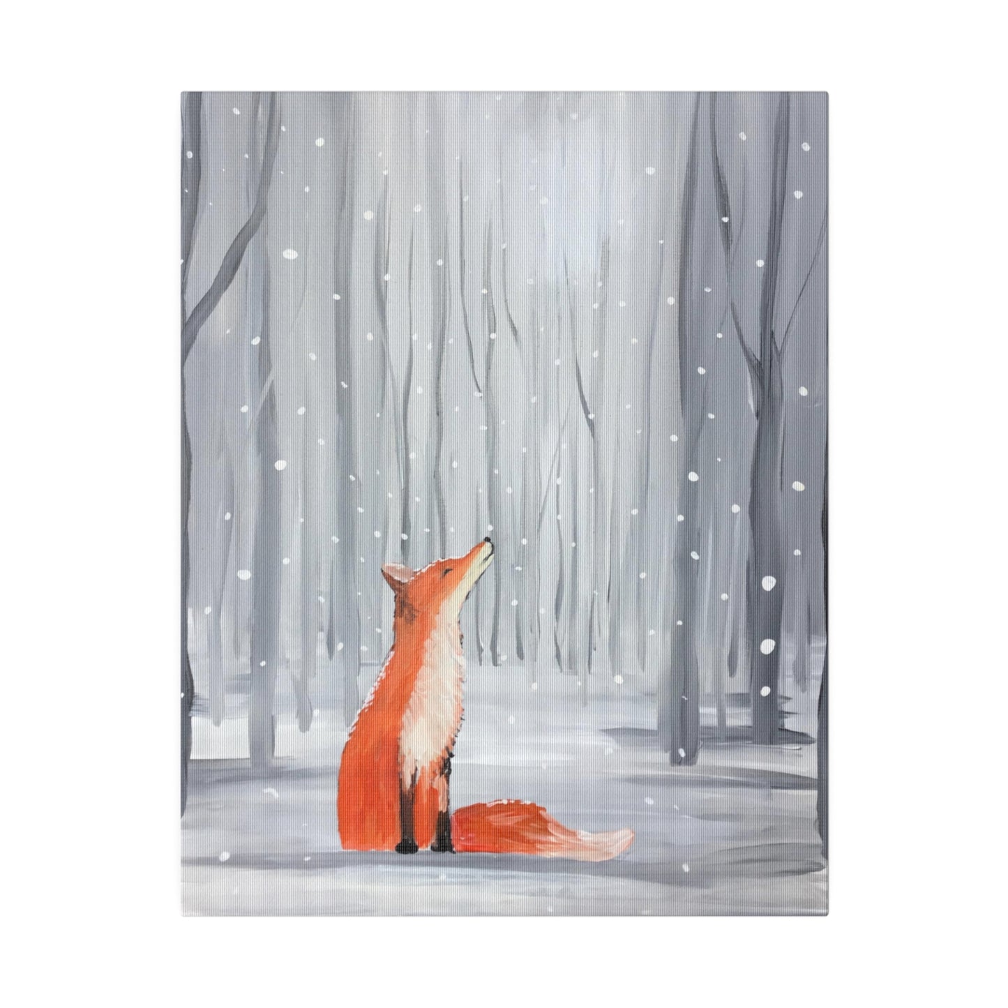 Winter Fox | Matte Canvas, Stretched