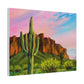 Superstition Mountains, Arizona, USA | Matte Canvas, Stretched