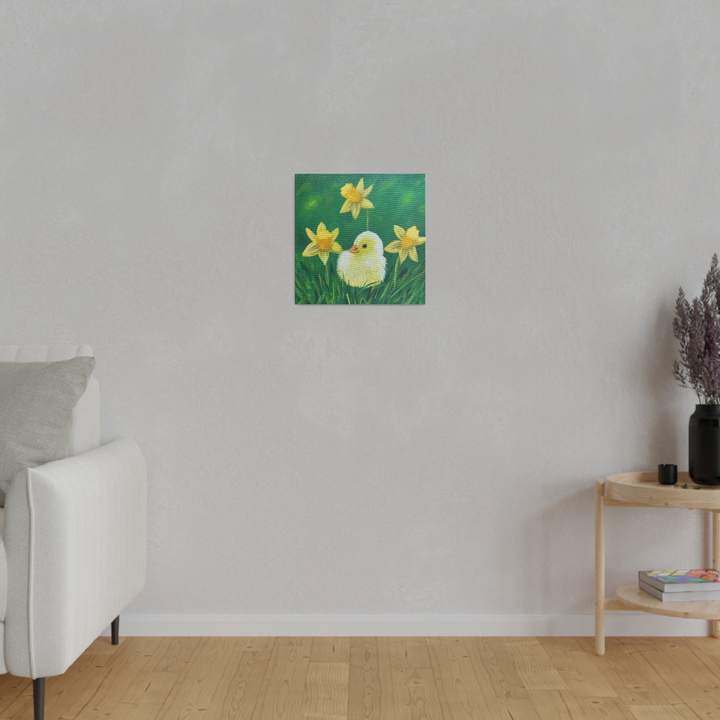 Spring Chick | Matte Canvas, Stretched