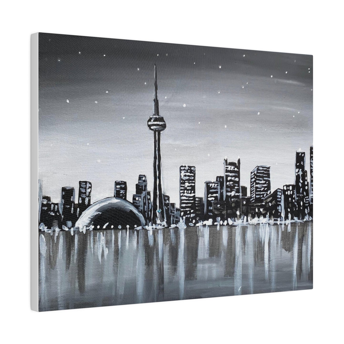 Black and White Toronto | Matte Canvas, Stretched