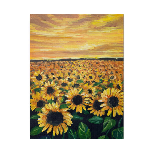 Sunflower Sunset | Matte Canvas, Stretched