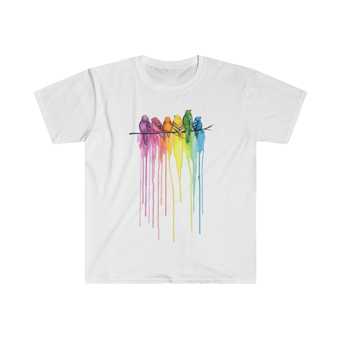 Rainbow Birds | Unisex Softstyle T-Shirt
