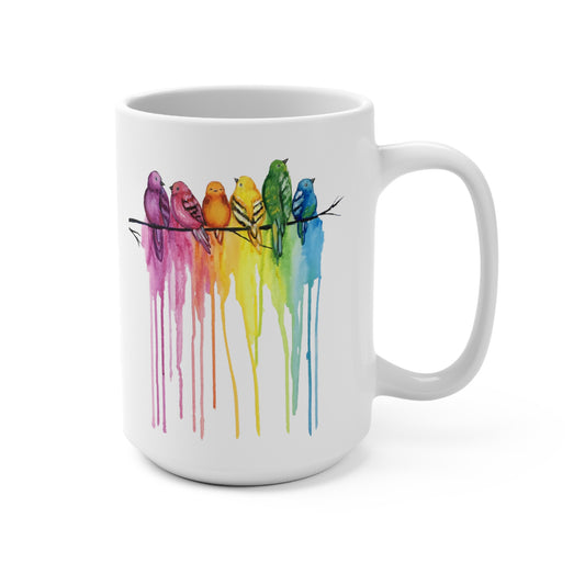 Rainbow Birds - Mug 15oz